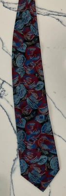 Corbata Hombre Paco Rabanne Azul Tonos Rojo Multi NTJ Foto 1 de 4