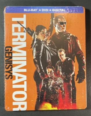 Terminator Genisys [ Limited Edition STEELBOOK ] (Blu-ray + DVD) NEW - Image 1 of 4