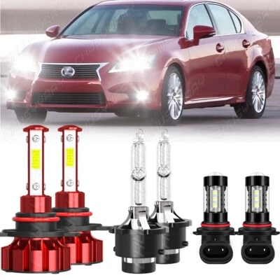 For Lexus GS450H 2007-2011 Front LED HID Headlight+Fog Light 6x Bulbs Combo Kit - Image 1 of 4