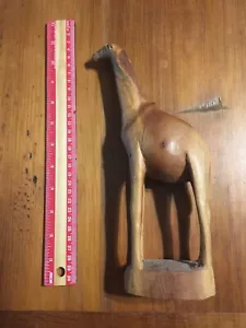 RAR! Somalische handgeschnitzte Holztier Giraffe mittelgroße Figur ORIGINAL Nr1 - Bild 1 von 11
