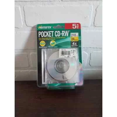 Memorex Pocket CD-RW 5 pack 210MB 4x multi speed part no. 32023419 - Image 1 of 4