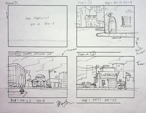 The Pink Panther TOM SHANNON signiert 1993 Animation Produktion Zeichnung #TS - Bild 1 von 2