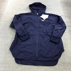 Kenzo Paris Jacket Womens Medium MD Full ZIp Hoodie Parka Lightweight Blue - Picture 1 of 12
