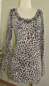 Vertigo Paris $230 Stunning Long Leopard Sweater Adorned Beads/Crystals-size M - Picture 1 of 11