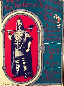 1st Print, BIG BROTHER Poster,  AOR 3.22, 1966. Signed by Mouse. - Picture 1 of 7