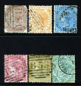 MAURITIUS QV 1879-80 Definitive Part Set Wmk CC SG 92 to SG 99 VFU - Picture 1 of 2