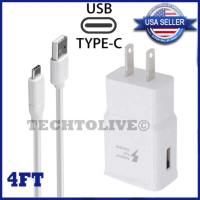Cable cargador rápido de pared/coche tipo C USB-C para OEM Samsung Galaxy S10 S9 S8 Note 8 Foto 1 de 4