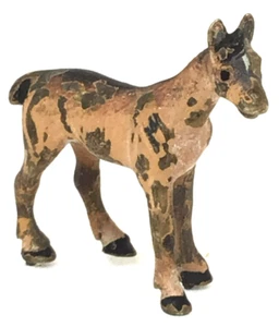 Vintage Miniatura Cavallo Metallo Fuso Cavallo Equestre Rustico Austria - Foto 1 di 8