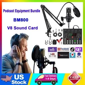 Complete Home Studio Recording Kit Music Podcast Mixer Condenser Microphone Set - Picture 1 of 7
