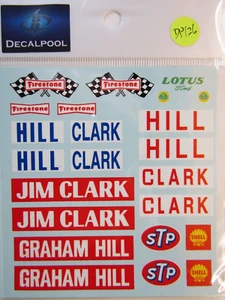 Decalpool 1/12 Lotus 49 Ford F1 Option logo Decal Sheet DP126 for Tamiya kit - Picture 1 of 3