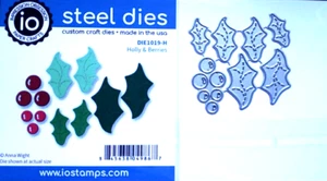 Impression Obsession Holly & Berries Thin Metal Cutting Die DIE1019-H - Picture 1 of 3