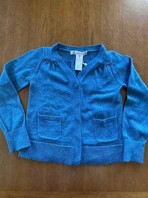 Bonpoint новый с Ярлыками бирюзовый шерсти v-образным вырезом кардиган - незначительный недостаток - 3 месяцев - Изображение 1 из 4