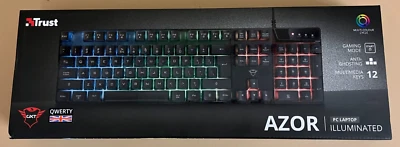 Trust Gaming GXT 835 Azor Gaming Keyboard with QWERTY UK Layout, LED Lighting - Image 1 of 4