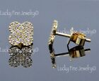 0.33 ct 14k Solid Yellow Gold Natural Diamond Earring Stud Clover style 