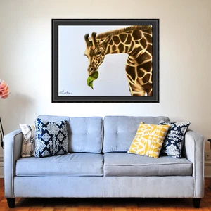 GIRAFFE ORIGINAL DRAWING A3 Size, Mounted and Backed - Picture 1 of 4
