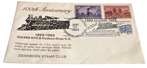 Empire State Express Engine NYC 999 1993 sobre de recuerdo Dearborn Michigan - Imagen 1 de 1