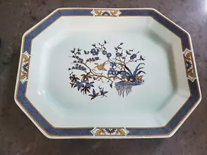 English Ironstone ADAMS Calyx Ware “Ming Toi” Oblong Platter in Blue WEDGEWOOD - Picture 1 of 9