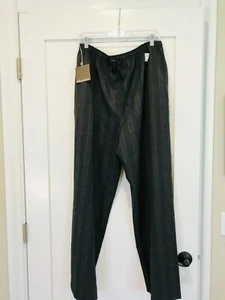 ESKANDAR 99% WOOL 1% CASHMERE PANTS SUBTLE STRIPE SIZE 3 NEW W TAGS BROWN OLIVE  - Picture 1 of 6