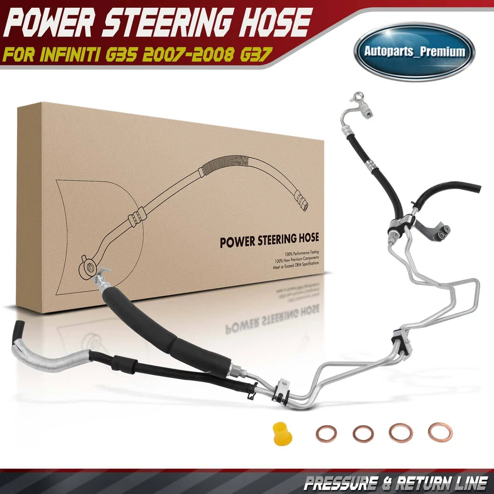 Power Steering Pressure & Return Line Assembly for Infiniti G35 07-08 G37 2009 - Image 1 of 4