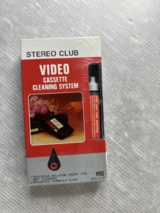 Vintage Stereo Club VHS Videokopf Reinigungskassette Nasssystem für Videorecorder / NEU - Bild 1 von 6