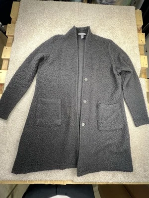 Lisa Rinna Collection Open Front Black Cardigan Sweater Size Large - Image 1 of 4