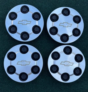 4 Chevy Silverado LT 9594520 OEM Center Wheel 6 Lug Dust Hub Cap Rim Covers - Picture 1 of 11