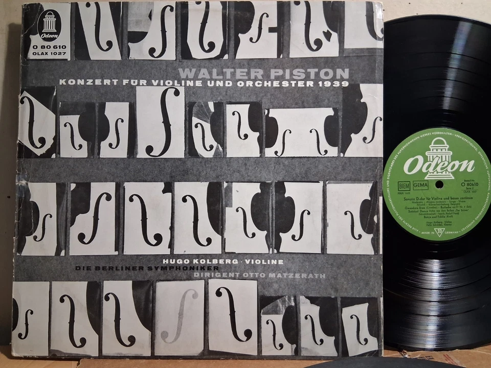 Odeon 80 610 Walter Piston VIOLIN CTO Hugo Kolberg SIGNED VG+ TO VG++ - Image 1 of 3