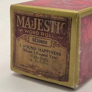 I Found Happiness When I Found You Majestic Piano Roll M30888 Desylva - Picture 1 of 3