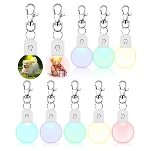 2X(LED Sublimation Rohling Schlüsselanhänger Acryl Beleuchtet Transfer Kunststoff Rund3475 - Bild 1 von 6