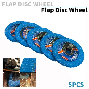 5Pcs 4/1-2 Inch Curved Zirconia Flap Disc Wheel 60 Grit For Angle Grinder Tool - Imagen 1 de 6