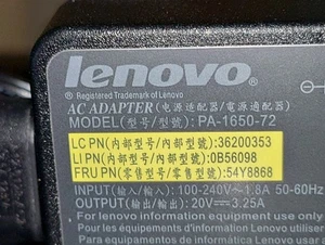 {Lenovo} [PA-1650-72] AC Adapter - Bild 1 von 4
