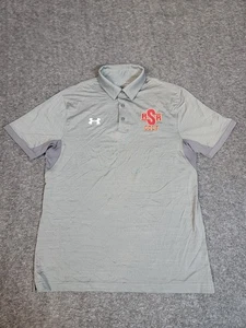 Polo da golf Under Armour da uomo taglia M grigia vestibilità ampia HeatGear Saginaw Club - Foto 1 di 12