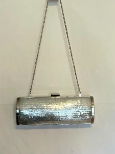 Vintage! Style & Co. ~ kleine Sequenz Fass Clutch Abend Schulter Handtasche ~ 8,5" x 3" - Bild 1 von 9