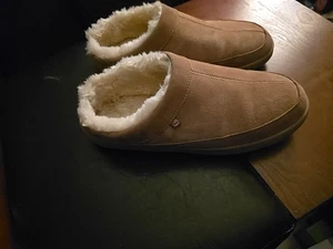 Lamo Herren braun Wildleder Fell gefüttert Hausschuhe Schuhe-Größe 10 - Bild 1 von 6