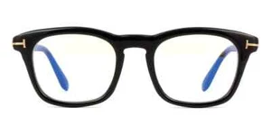 Marco de gafas de plástico cuadrado negro Tom Ford TF 5870-B ECO 001 50-21-145 - Imagen 1 de 3