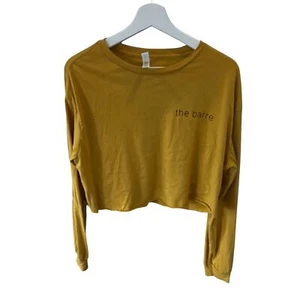 Bella Canvas Cropped Long Sleeve Shirt Mustard Yellow Medium Casual - Picture 1 of 6