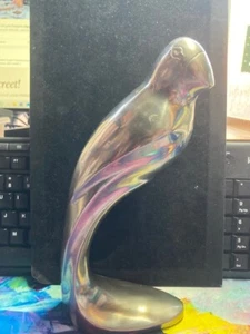 Vintage Art Deco Style Parrot, Bird in Silver metal. 23 cm - Picture 1 of 12