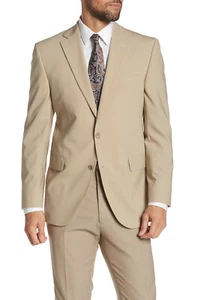 Jack Victor New York Khaki Solid Notch Lapel Classic Fit Sport Coat 41S $695 NWT - Picture 1 of 2