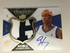 UD Exquisite 2008-09 Al Harrington NOBLE NAMEPLATES 13/18 Game Used A Patch Auto