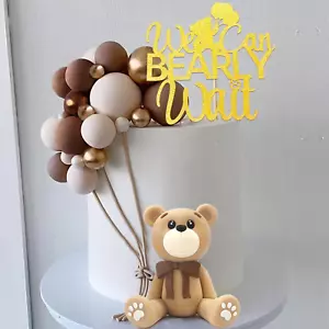 29 PCS Bear Cake Decorations We Can Bearly Wait Cake Topper for Baby Shower P... - Picture 1 of 6