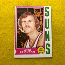 KEITH ERICKSON , SUNS  ,1974 TOPPS NBA BASKETBALL CARD # 53 NICE CARD