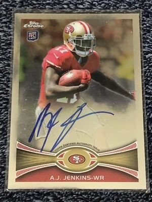AJ Jenkins 2012 Topps Chrome Auto Rookie Autograph #156 49ers - Image 1 of 3