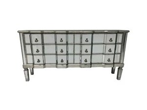 Large Mirrored Sideboard Long Chest 6 Drawers Storage Venetian Glass Home D�cor - Picture 1 of 7