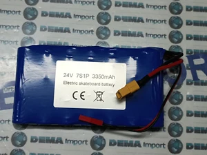 batteria service pack per skateboard 24v 3350 mha 7S1P Li-Ion 18650 rinforzata - Foto 1 di 4