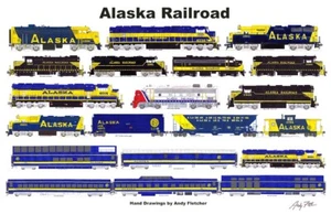 Mantel laminado de ferrocarril de 11""x17"" de Alaska Andy Fletcher - Imagen 1 de 1