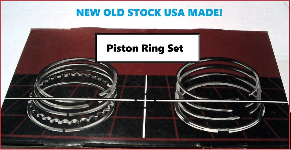 Juego de anillos de pistón para camioneta Chevrolet 1941-49 235 6 cilindros tamaño .060 nuevo hecho en Estados Unidos Foto 1 de 1