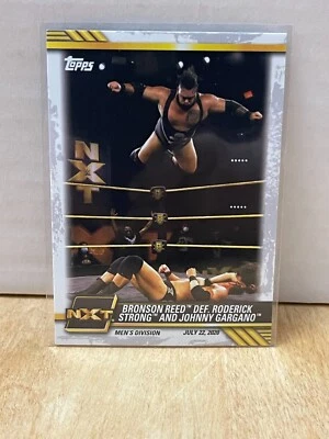 2021 Topps WWE NXT Bronson Reed Def. Roderick Strong and Johnny Gargano #49 - Image 1 of 2