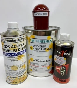 Dark Canyon Maroon Gallon Kit Single Stage ACRYLIC ENAMEL Car Auto Paint Kit - Picture 1 of 2
