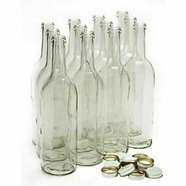 Home Brew Ohio Screw Cap Wine Bottles, 750ml - Set of 12
