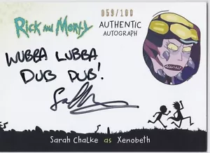 2019 Rick & Morty Season 2 Autograph Sarah Chalke as Xenobeth 059/100 - Bild 1 von 1
